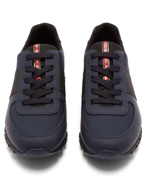 mens blue prada trainers|authentic men Prada sneakers.